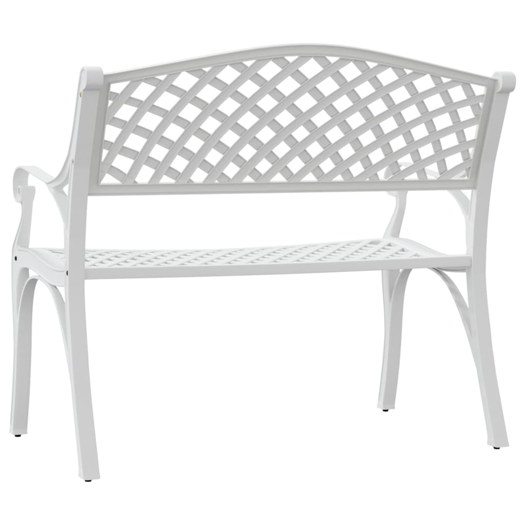 Sodo suoliukas, baltos spalvos, 102cm, lietas aliuminis