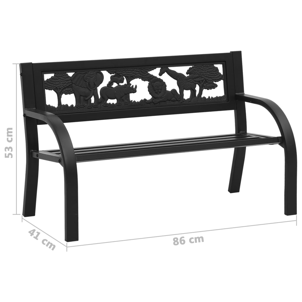Children's garden bench, 86cm, steel