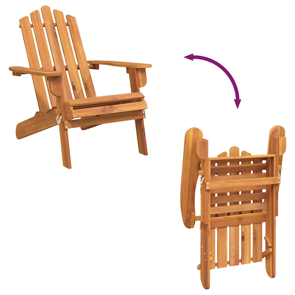 Garden Adirondack Chair, Solid Acacia Wood