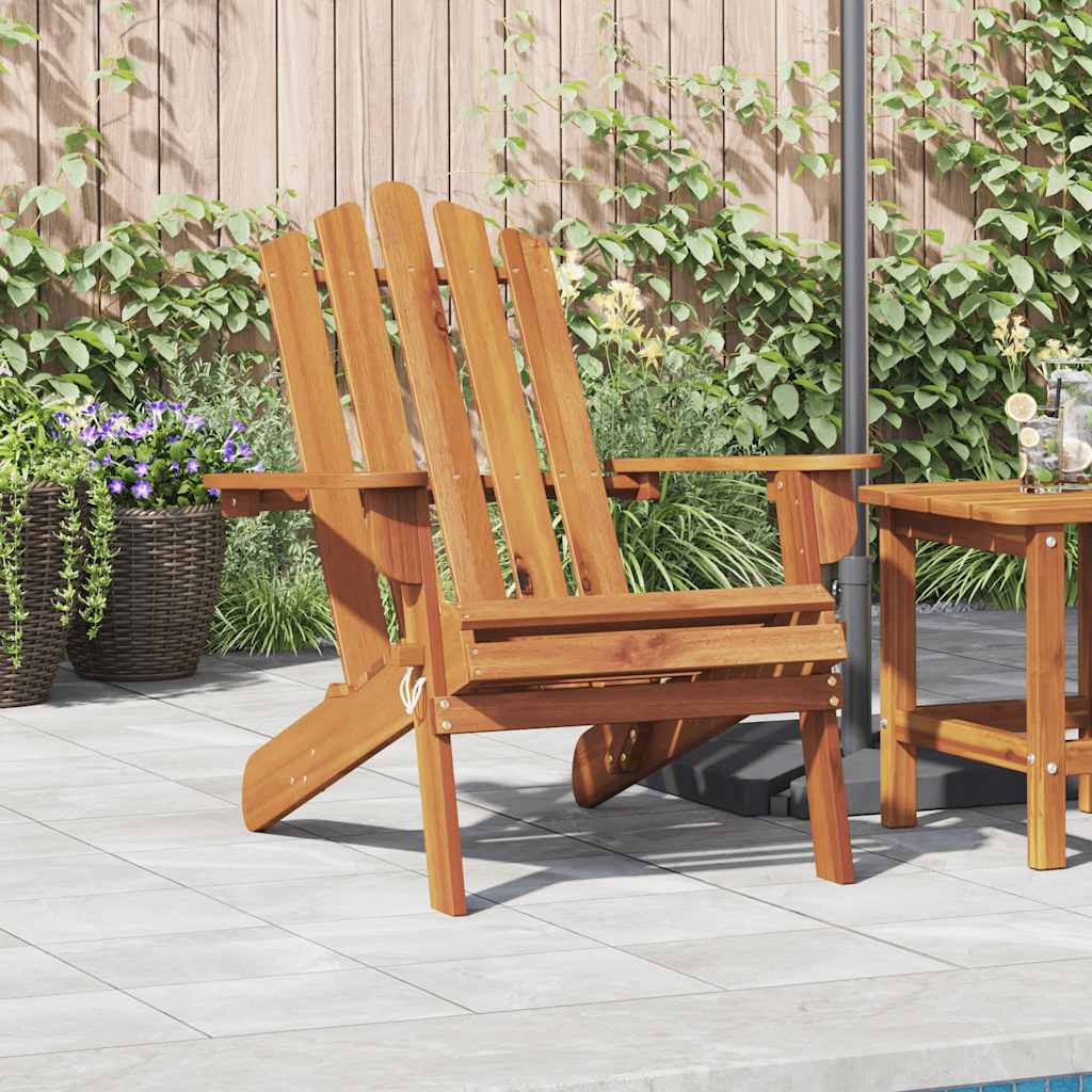 Garden Adirondack Chair, Solid Acacia Wood