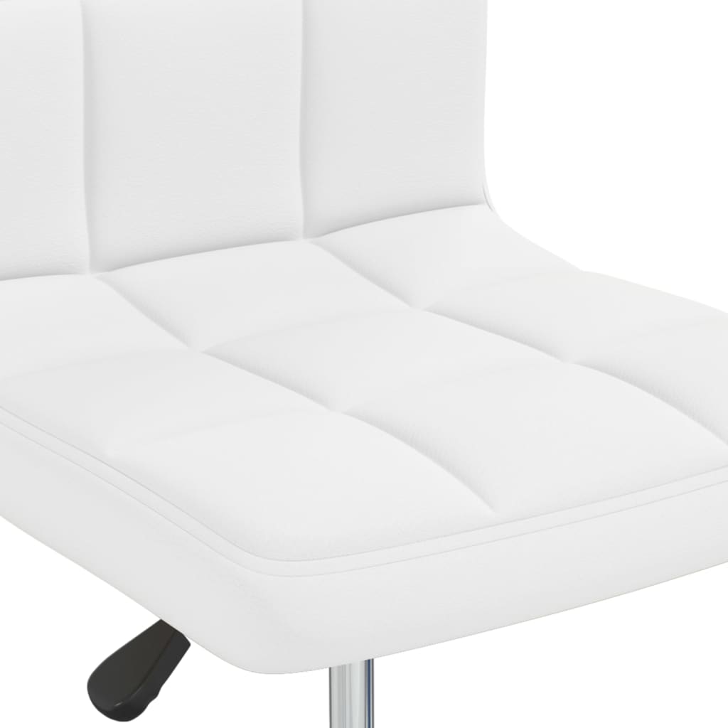 Dining chairs, 6 pcs., white, faux leather