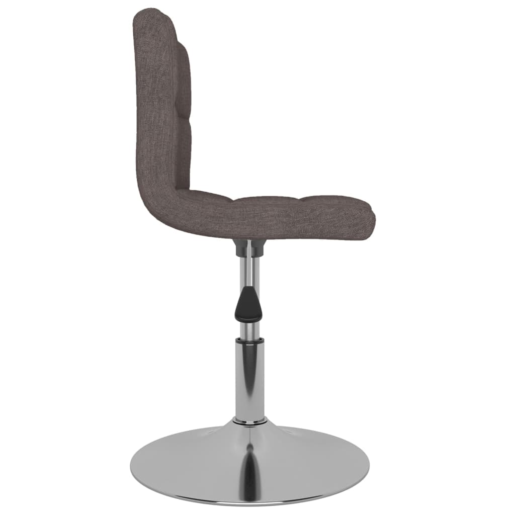 Swivel dining chairs, 4 pcs, taupe fabric