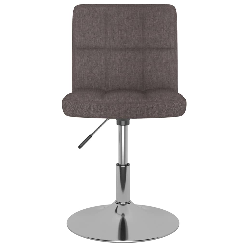 Swivel dining chairs, 4 pcs, taupe fabric