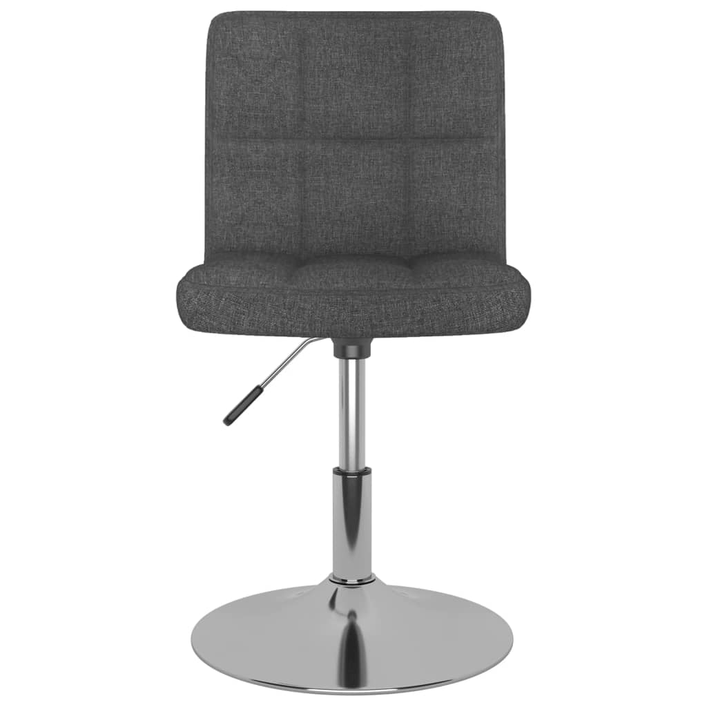 Swivel dining chairs, 6 pcs., dark grey, fabric