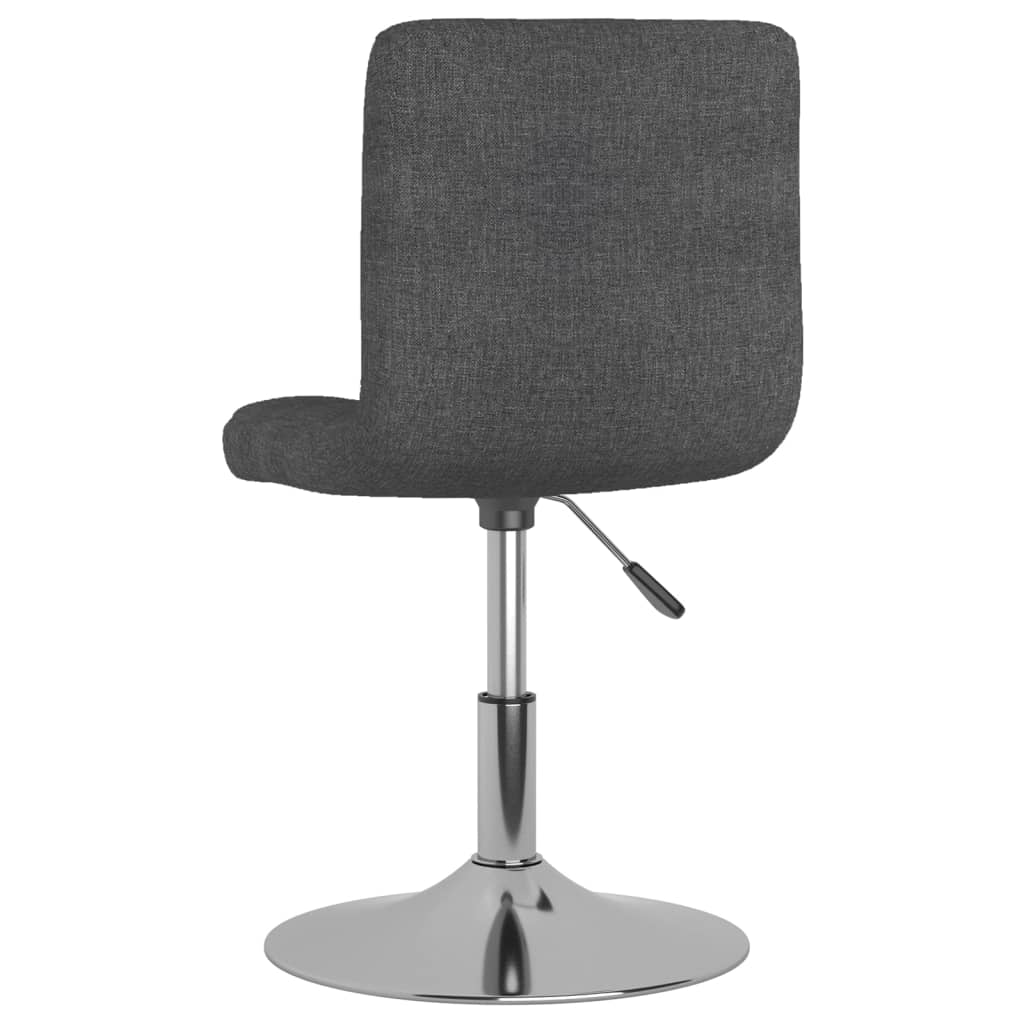 Swivel dining chairs, 6 pcs., dark grey, fabric