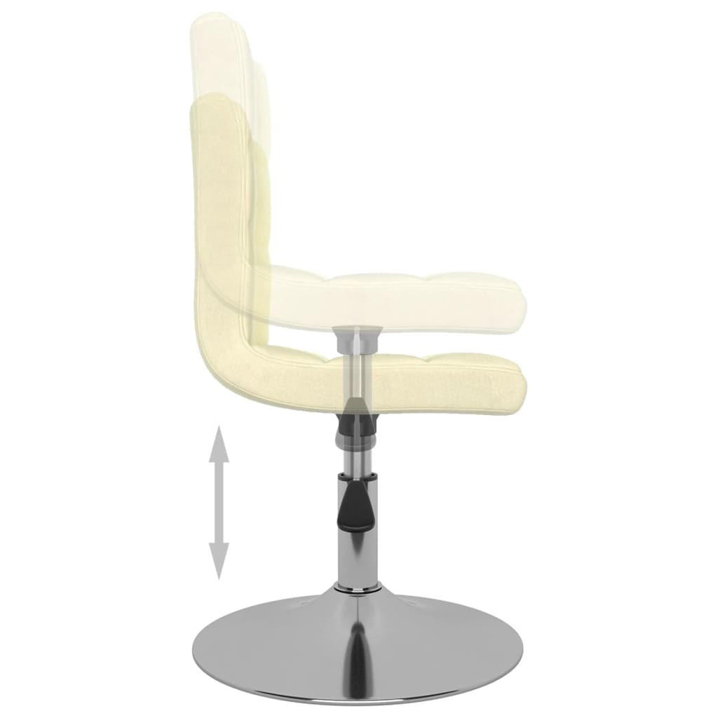 Swivel dining chair, cream, fabric (334201)