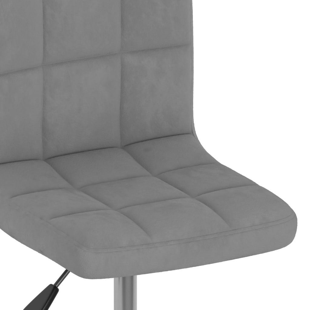 Swivel dining chairs, 4 pcs., light grey, velvet