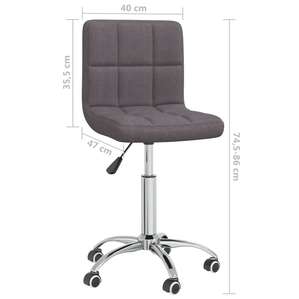 Swivel dining chair, taupe, fabric (334322)