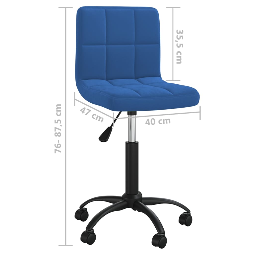 Swivel dining chair, blue, velvet (334360)