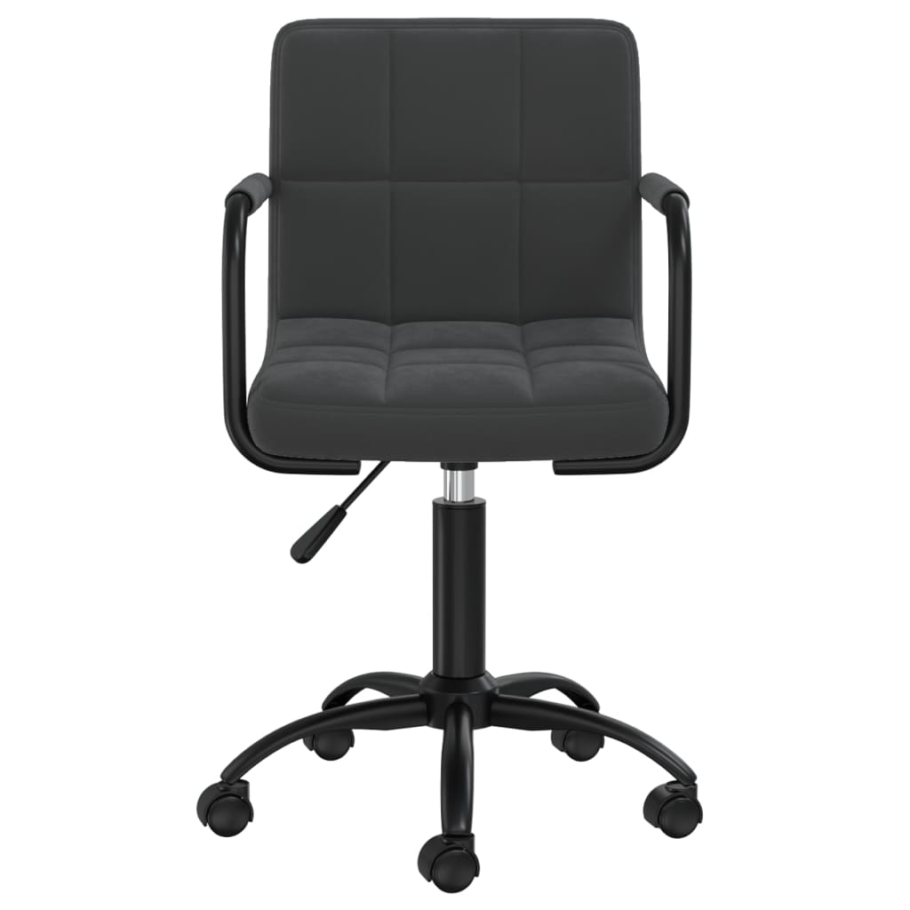 Swivel dining chairs, 4 pcs., black, velvet