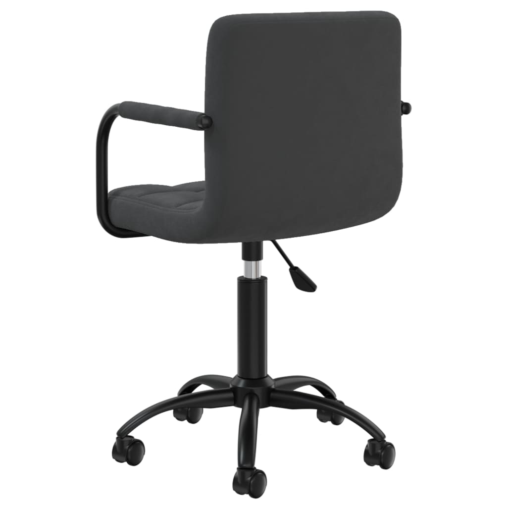 Swivel dining chairs, 4 pcs., black, velvet