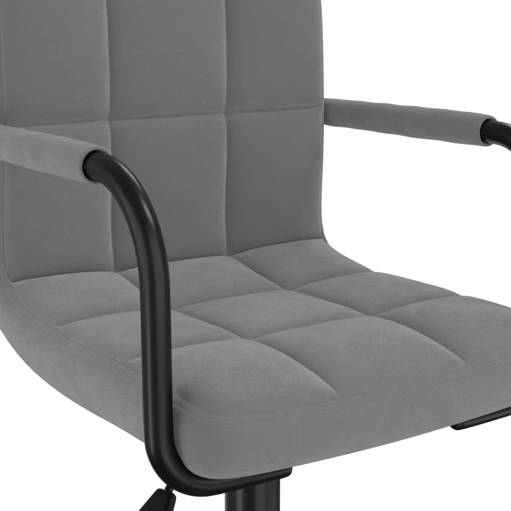 Swivel Dining Chairs, 4 pcs, Dark Grey, Velvet