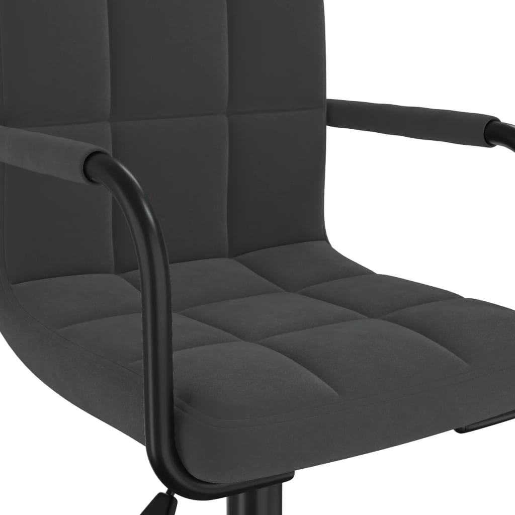Swivel Dining Chairs, 6 pcs., Black, Velvet