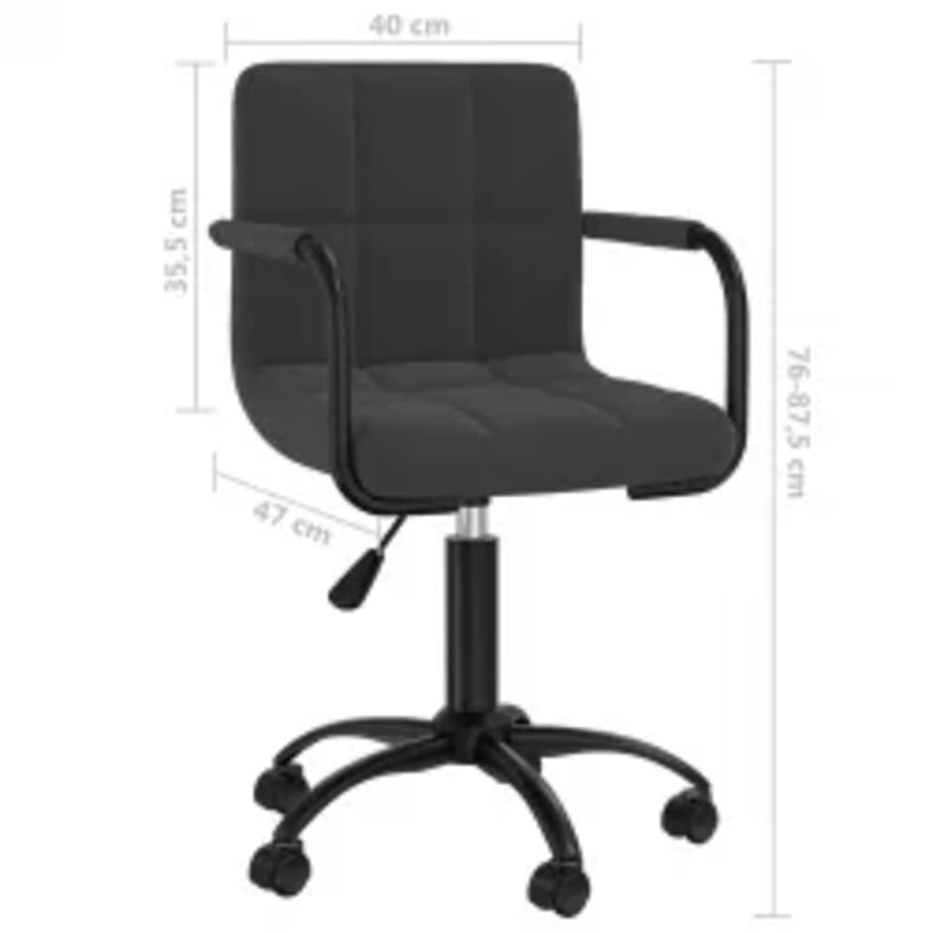 Swivel Dining Chairs, 6 pcs., Black, Velvet