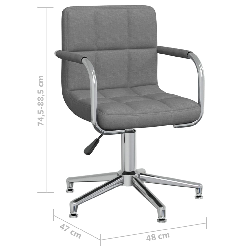 Pasukama valgomojo kėdė, šviesiai pilka, audinys (334729)