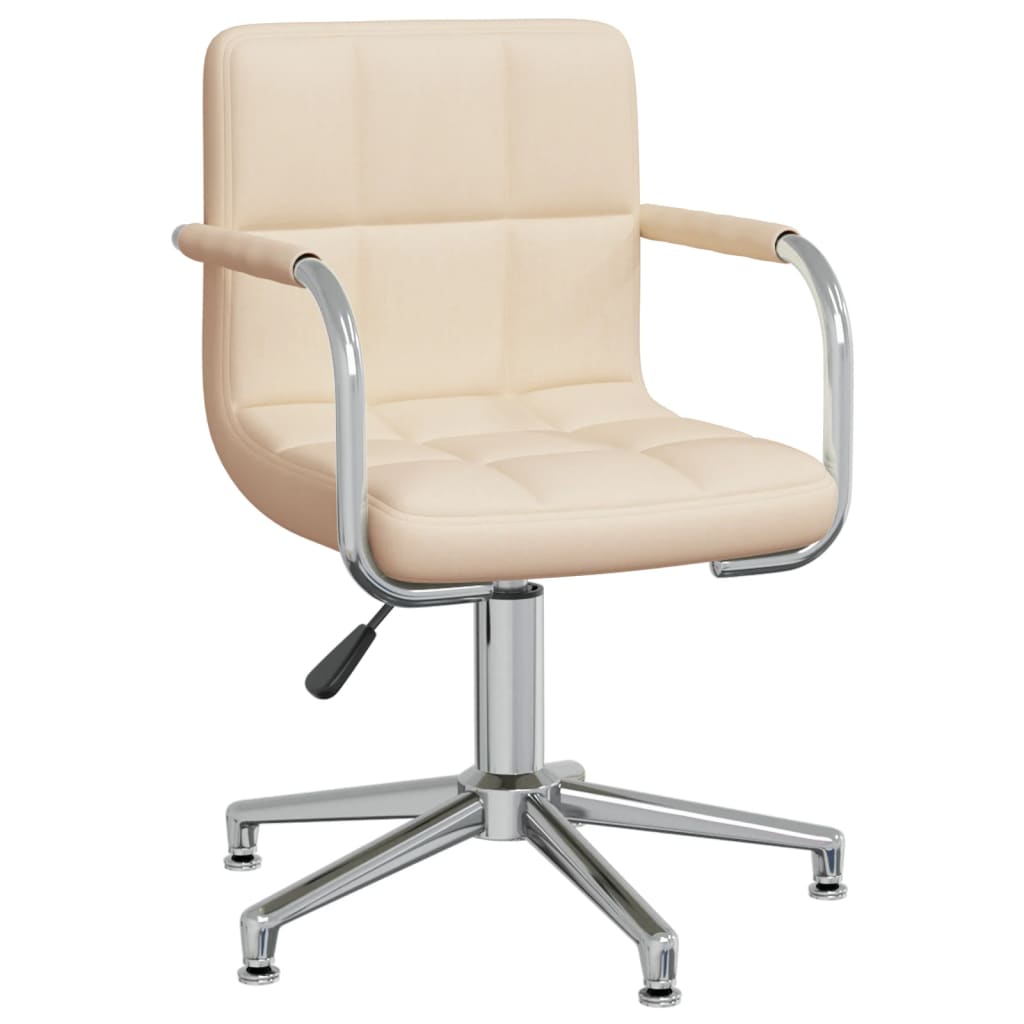 Swivel dining chair, cream, fabric (334731)