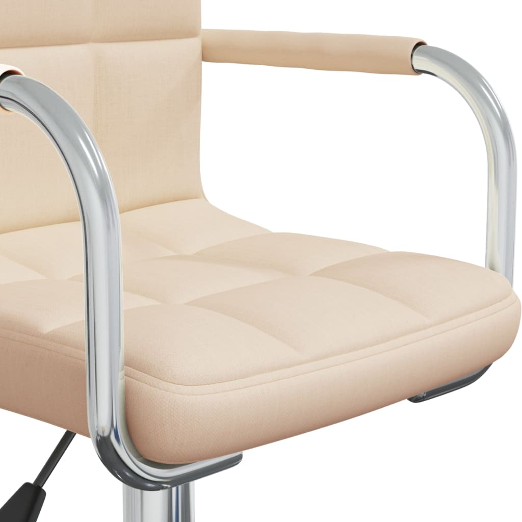 Swivel dining chair, cream, fabric (334731)