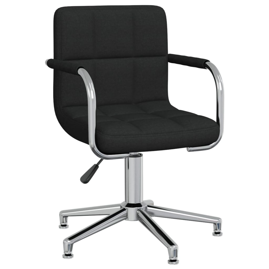 Swivel dining chair, black, fabric (334735)