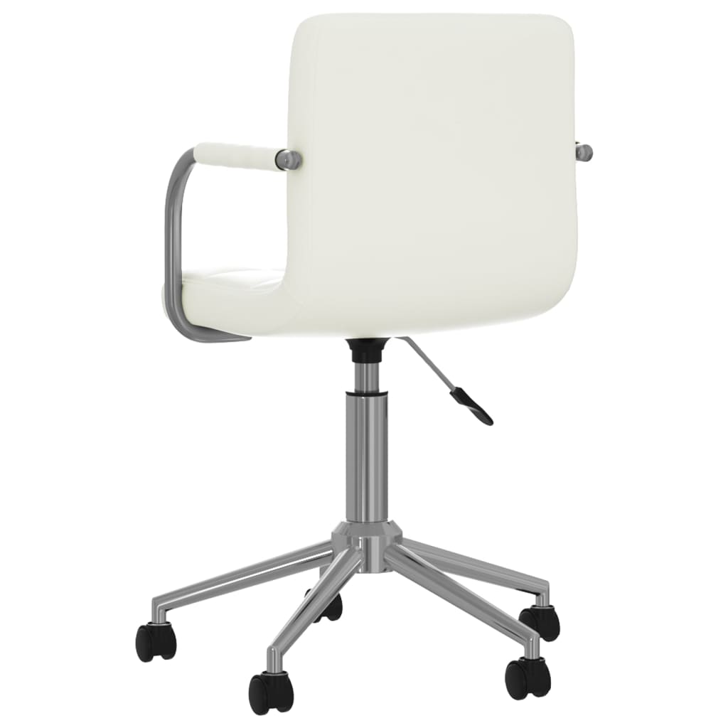 Pasukama valgomojo kėdė, baltos spalvos, dirbtinė oda (334811)