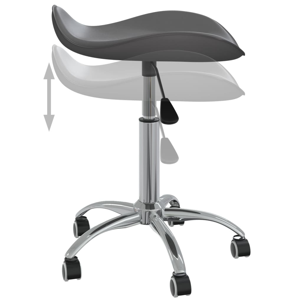 Swivel dining chair, grey, artificial leather (323688)