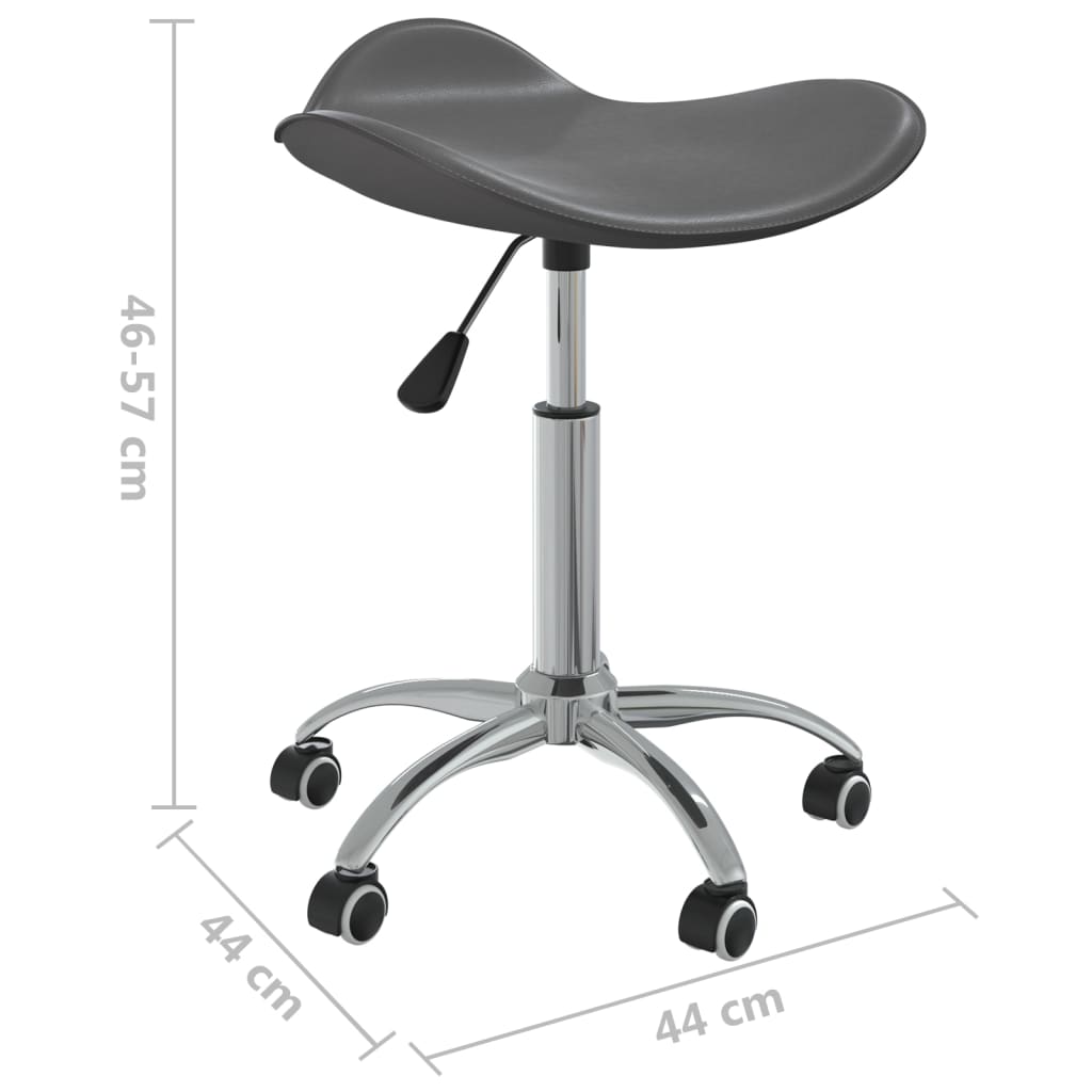 Swivel dining chair, grey, artificial leather (323688)