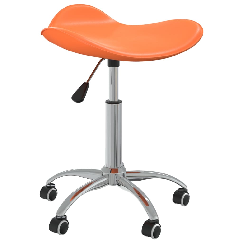 Swivel dining chair, orange, artificial leather (323690)