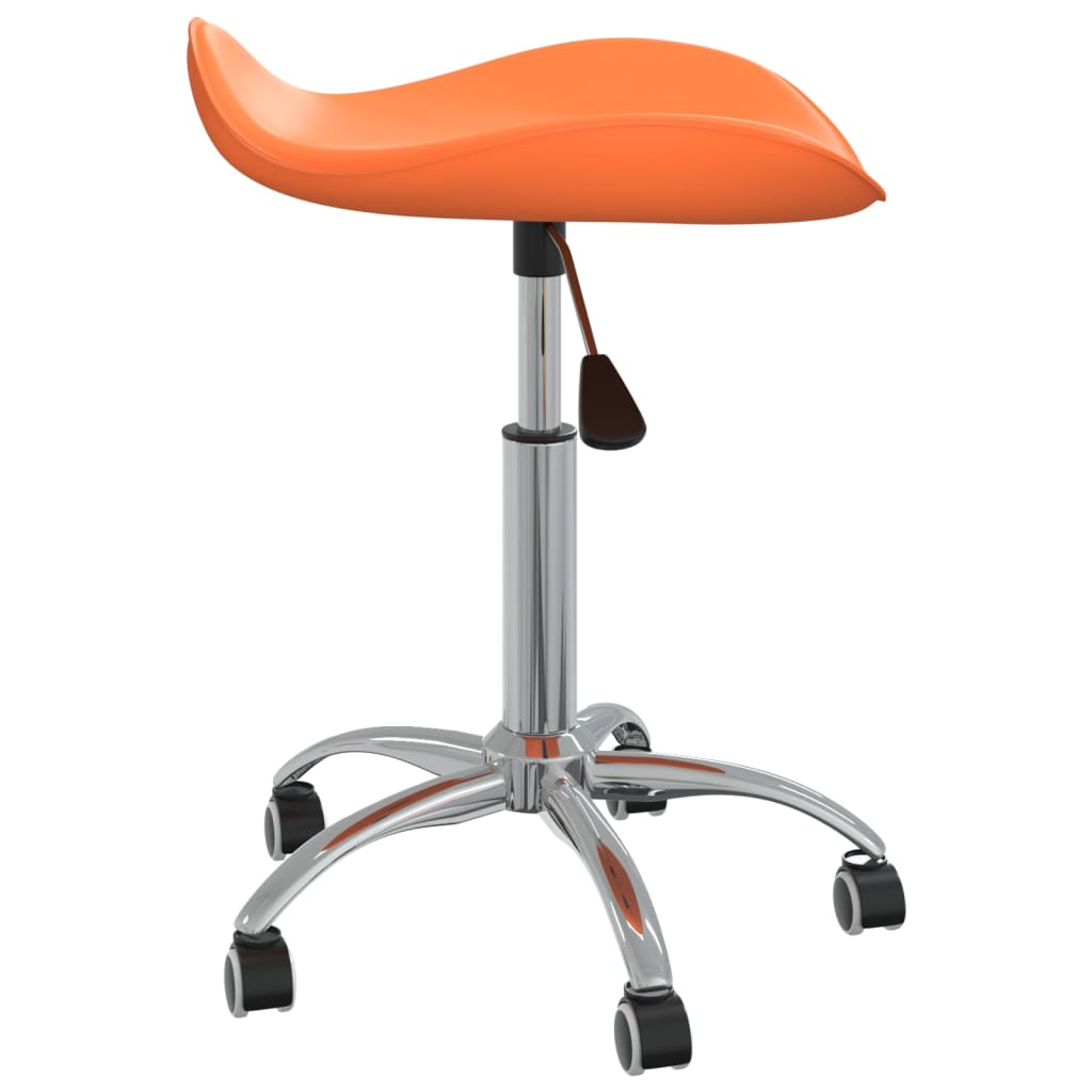 Swivel dining chair, orange, artificial leather (323690)