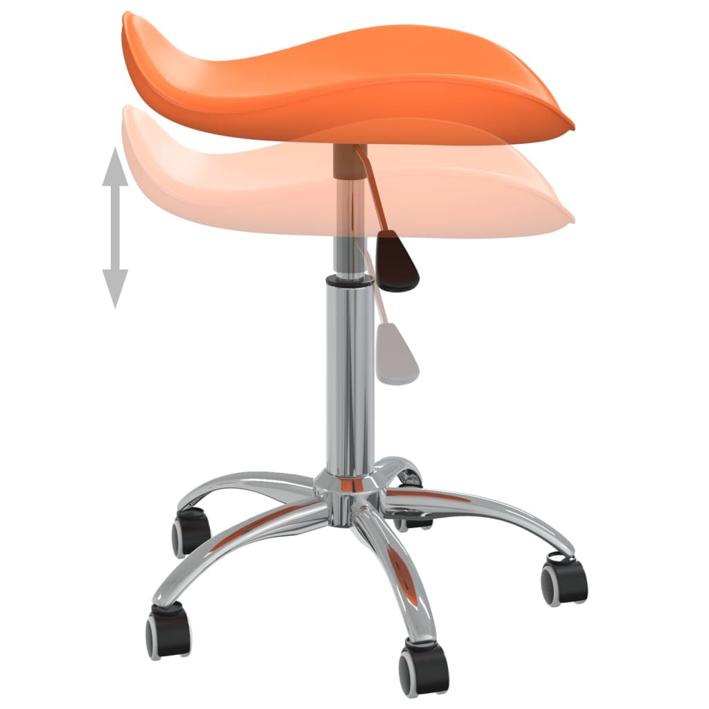 Swivel dining chair, orange, artificial leather (323690)