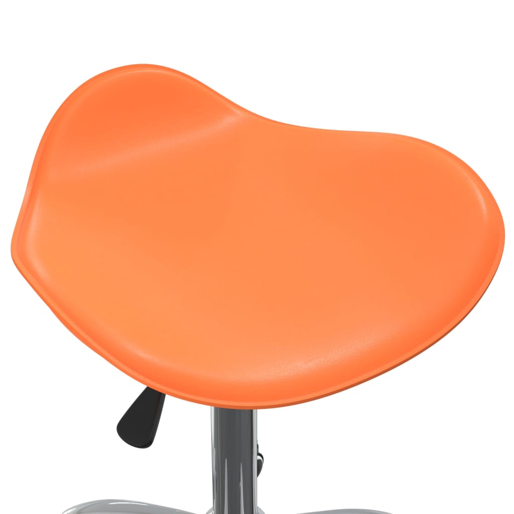 Swivel dining chair, orange, artificial leather (323690)