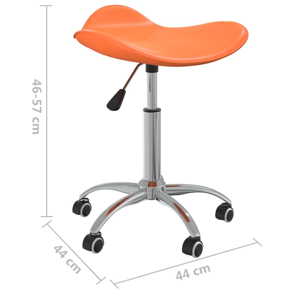 Swivel dining chair, orange, artificial leather (323690)