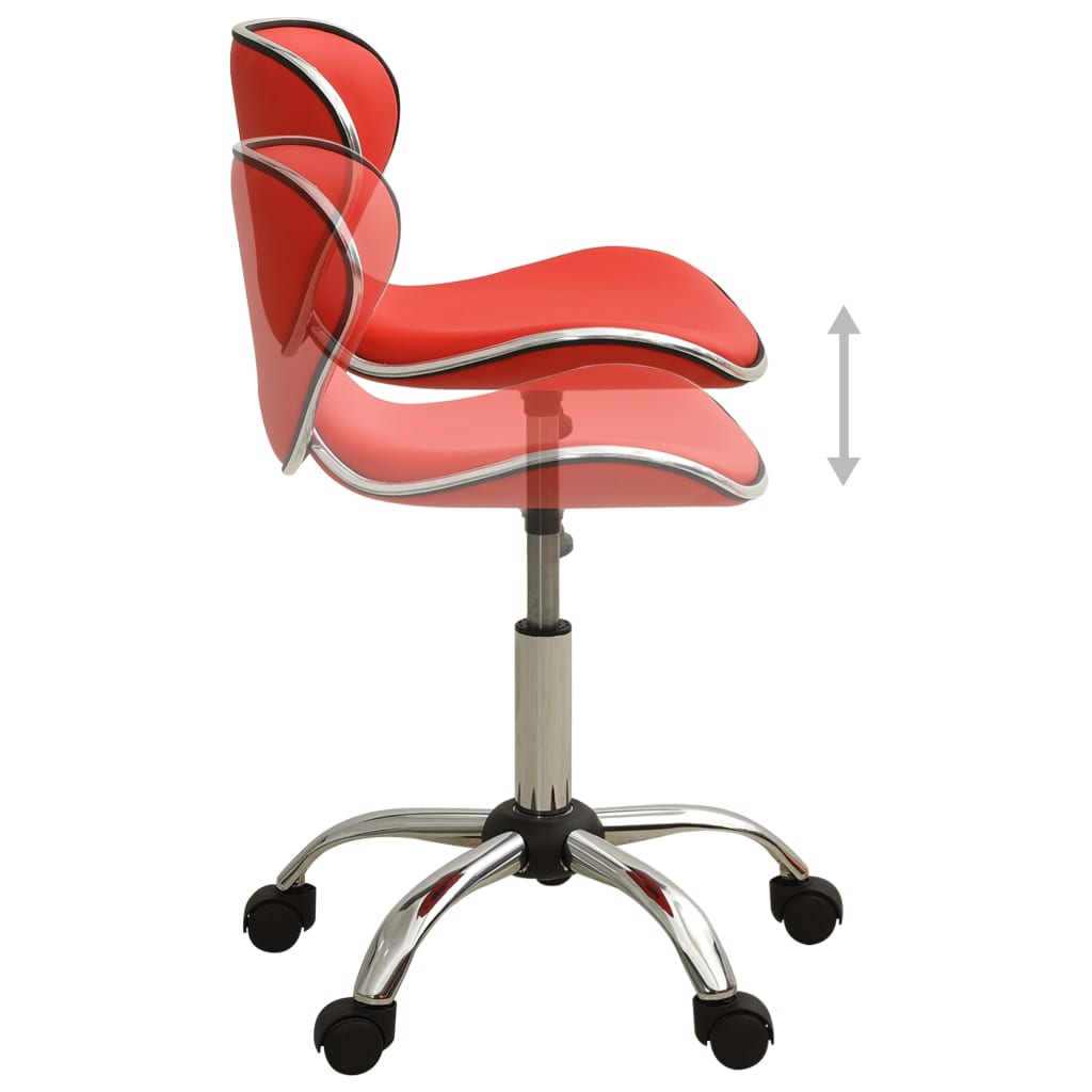 Office chair, red, artificial leather (323675)