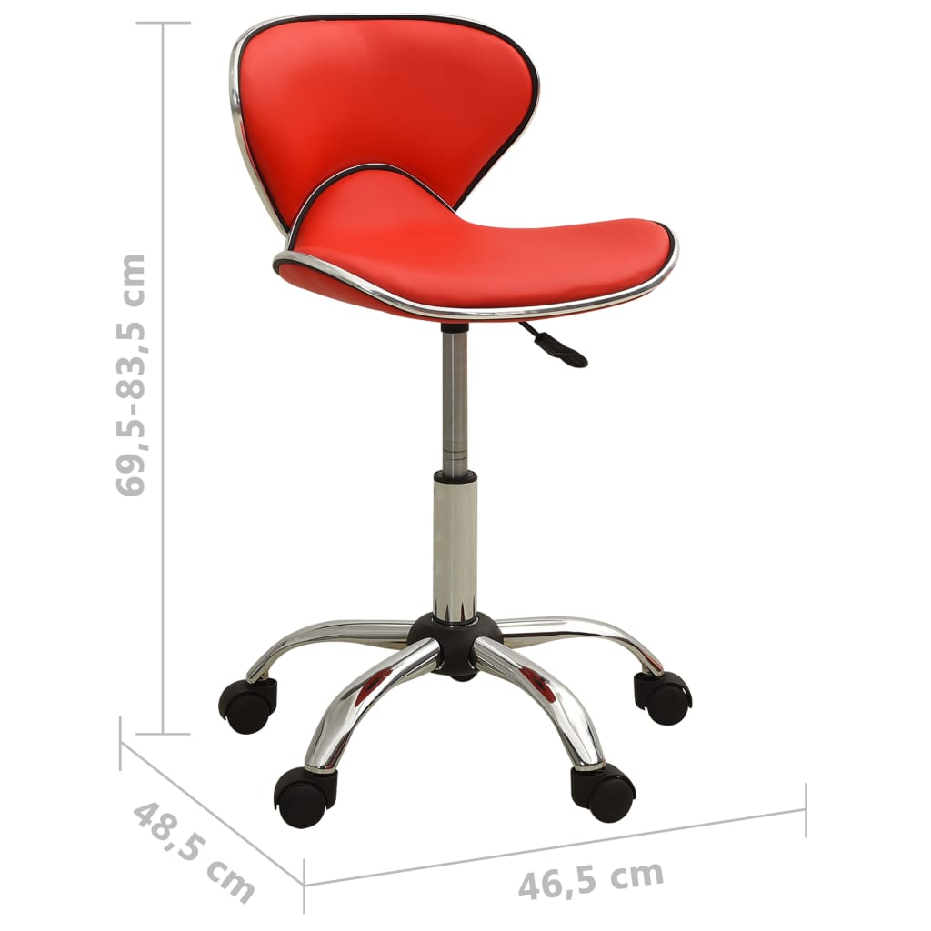 Office chair, red, artificial leather (323675)
