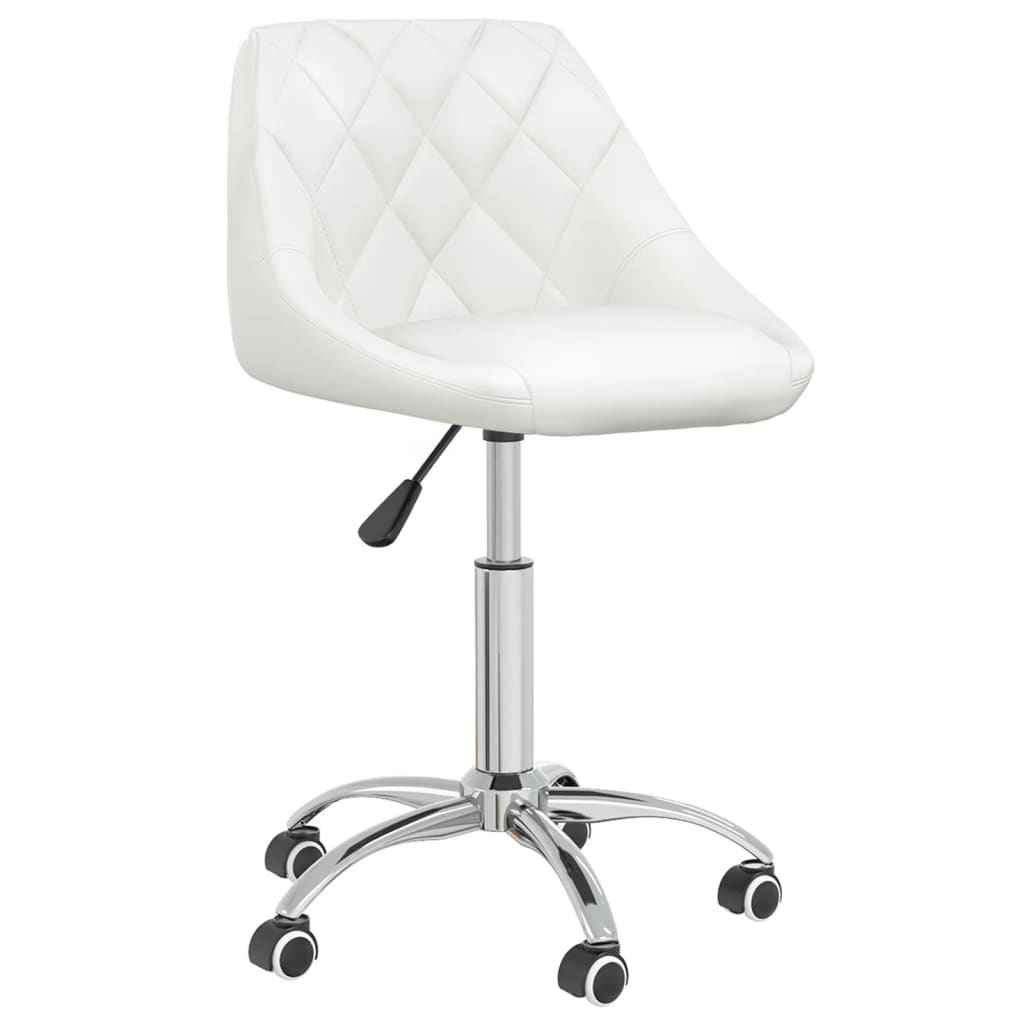 Swivel dining chair, white, artificial leather (335189)