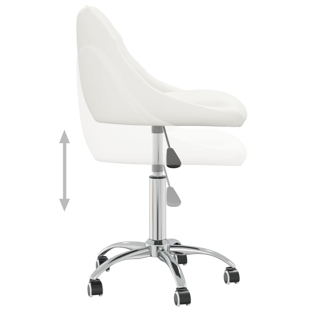 Swivel dining chair, white, artificial leather (335189)