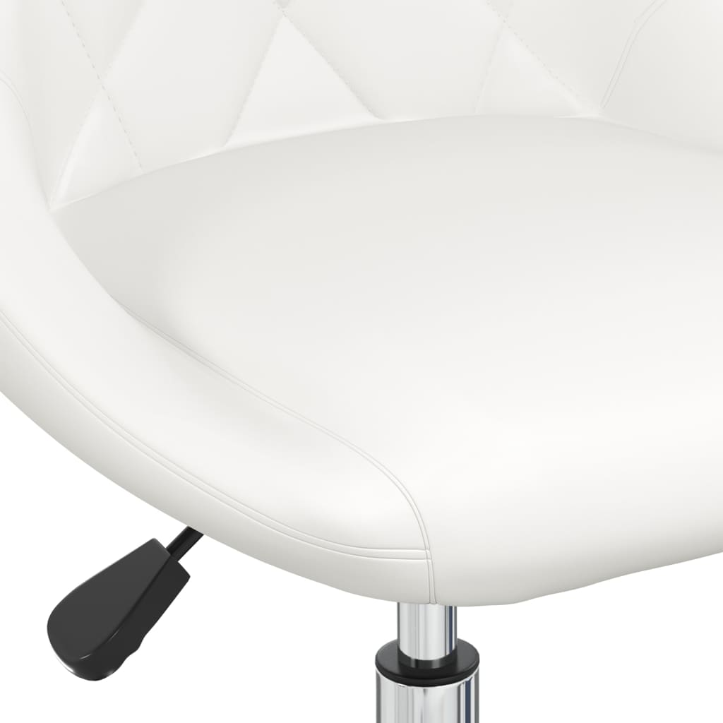 Swivel dining chair, white, artificial leather (335189)