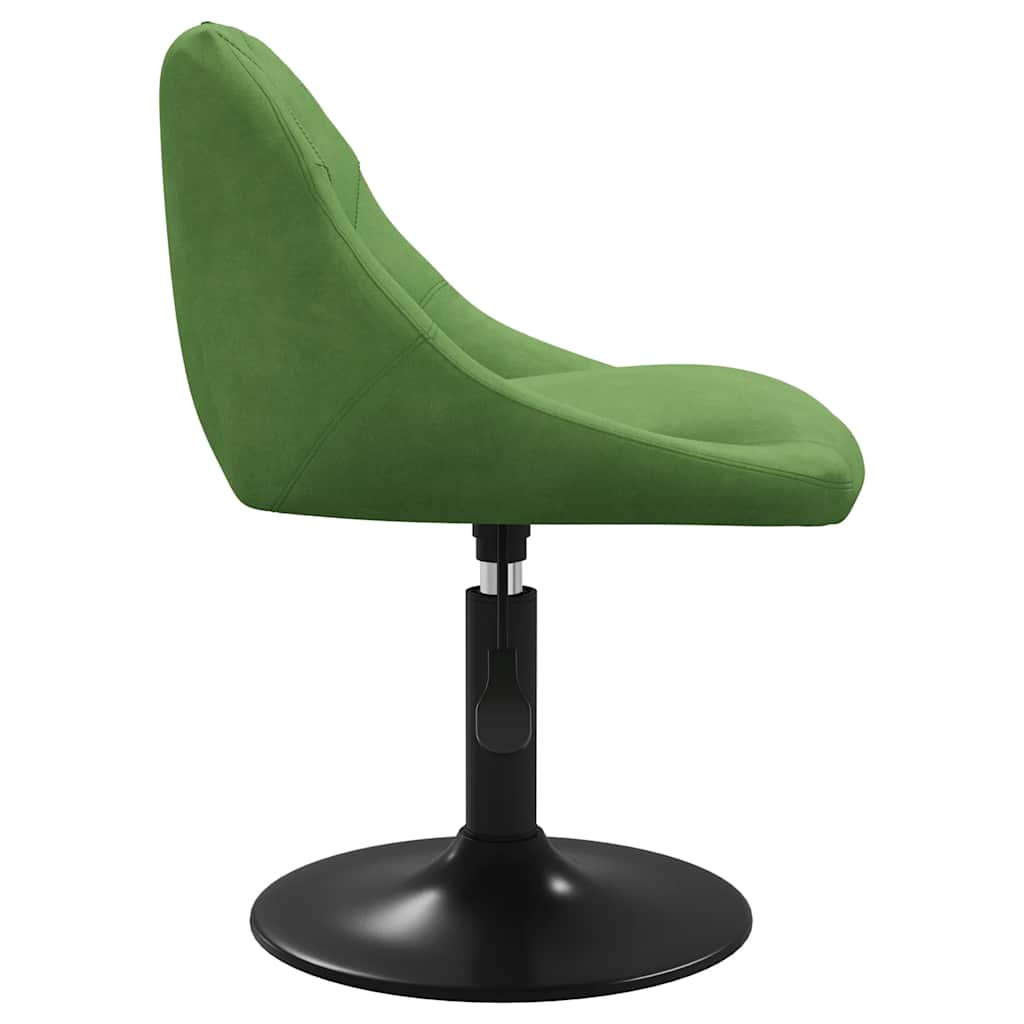 Swivel dining chairs, 4 pcs, light green, velvet