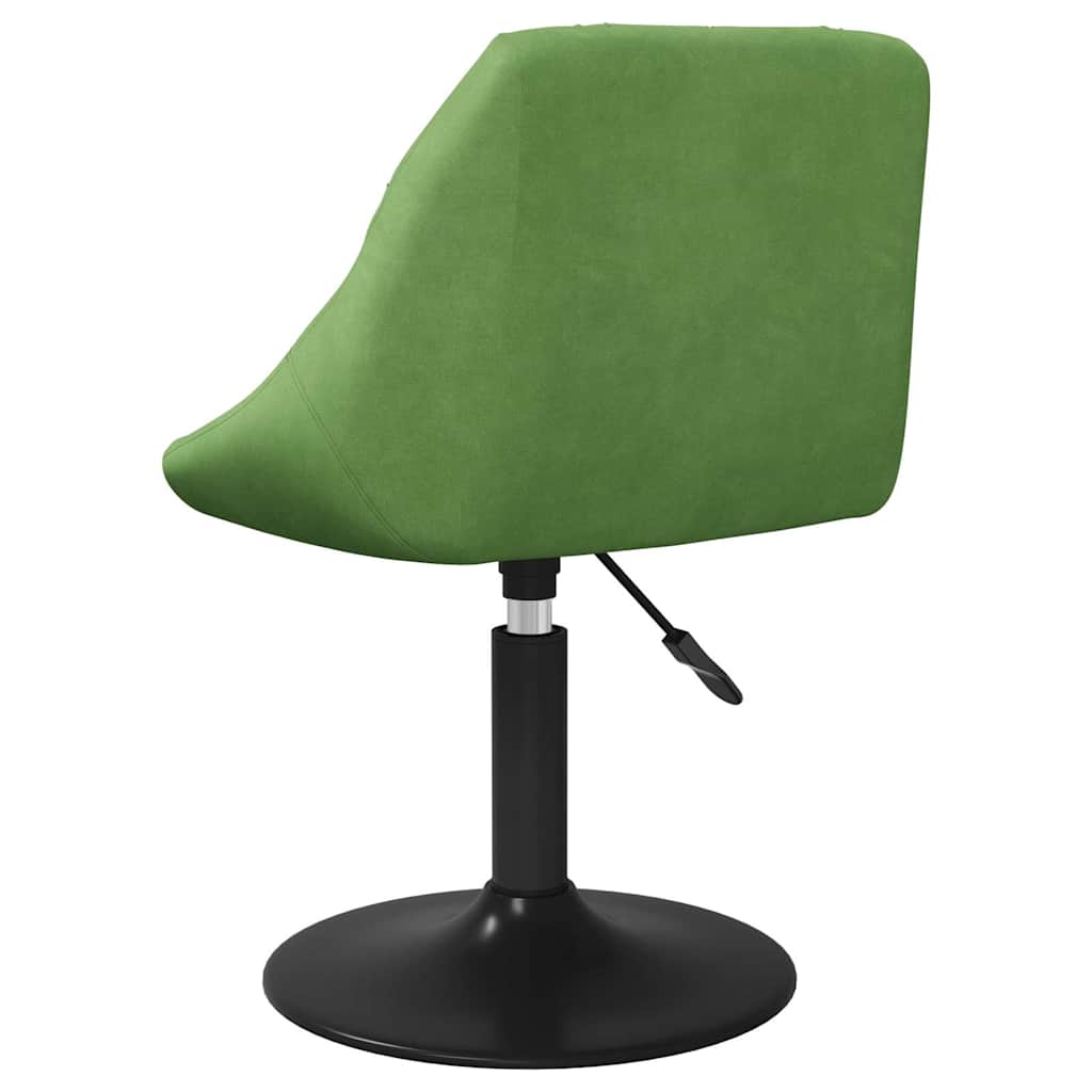 Swivel dining chairs, 4 pcs, light green, velvet