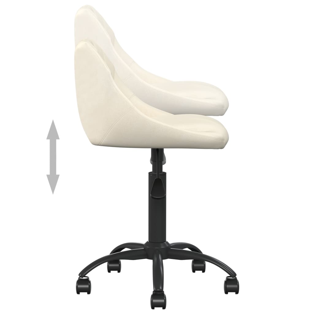 Office chair, cream color, velvet (335359)