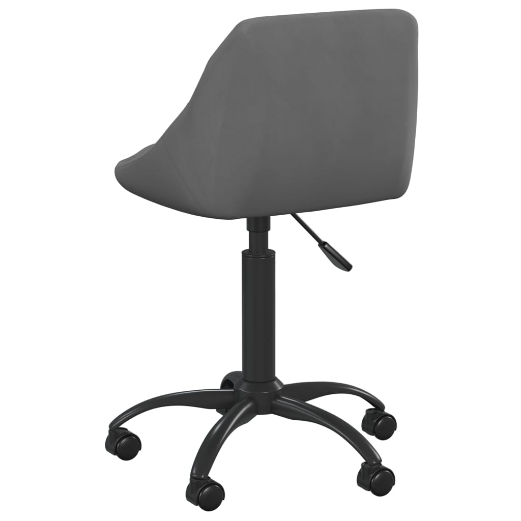 Biroja krēsls, tumši pelēks, samts (335361)