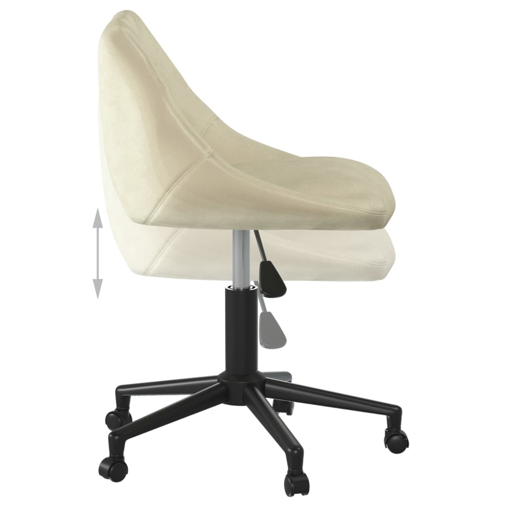 Swivel dining chair, cream, velvet (335483)