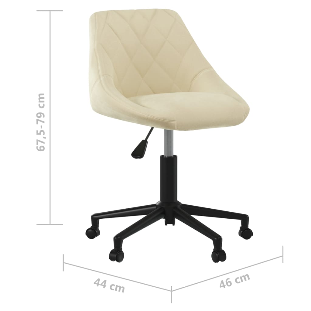 Swivel dining chair, cream, velvet (335483)