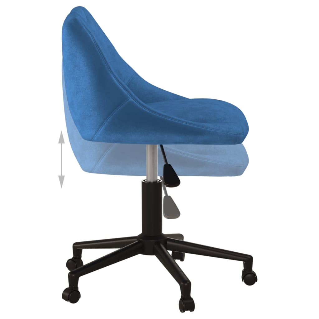 Swivel Dining Chair, Blue, Velvet (335488)