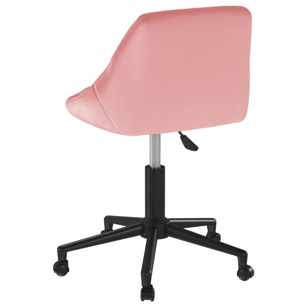 Swivel dining chair, pink, velvet
