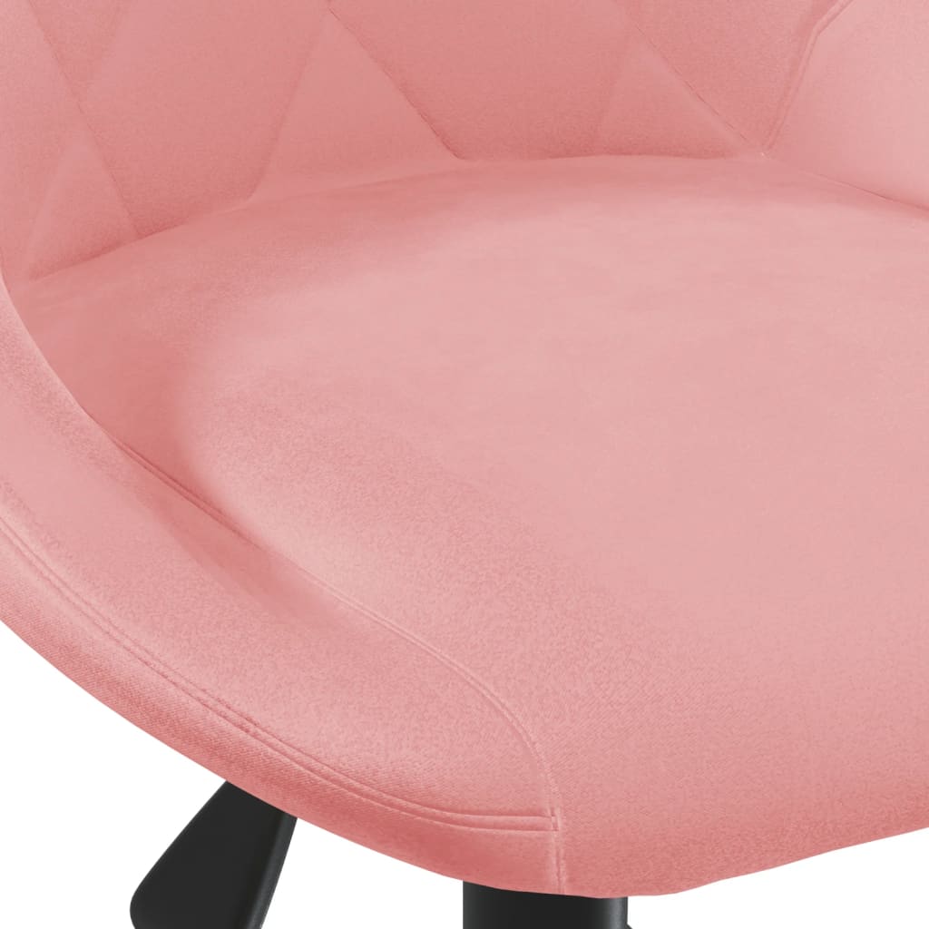 Swivel dining chair, pink, velvet