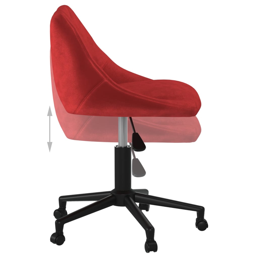 Swivel dining chair, red wine, velvet (335490)