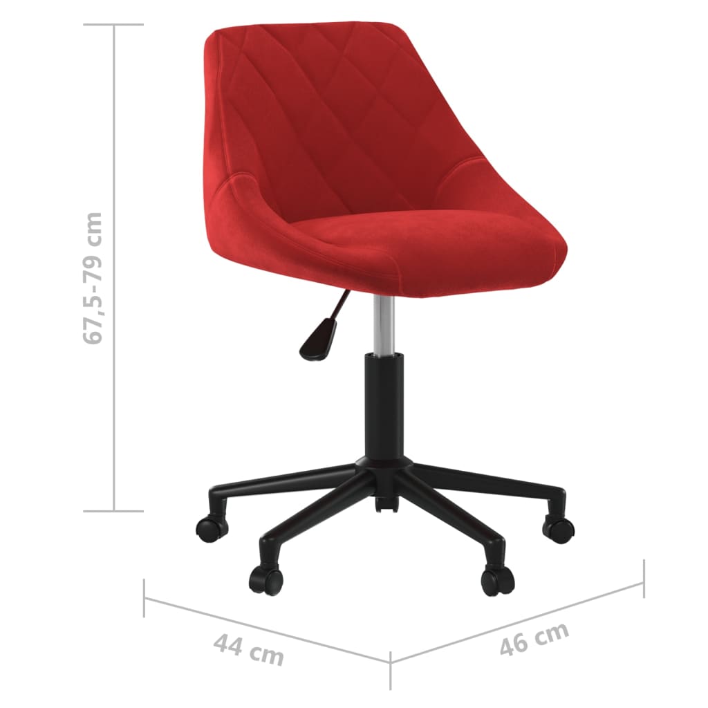 Swivel dining chair, red wine, velvet (335490)