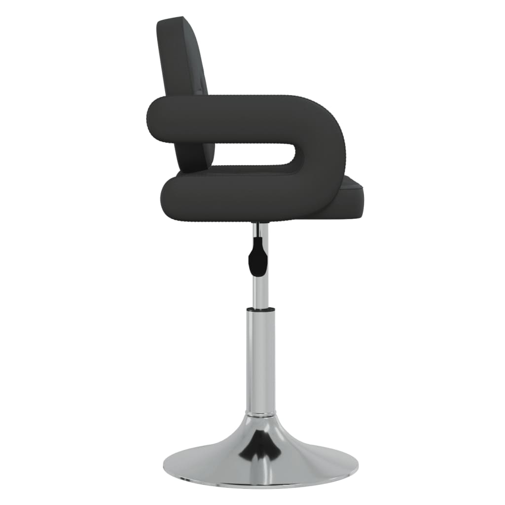Dining Chairs, 4 pcs, Black, Faux Leather, Swivel