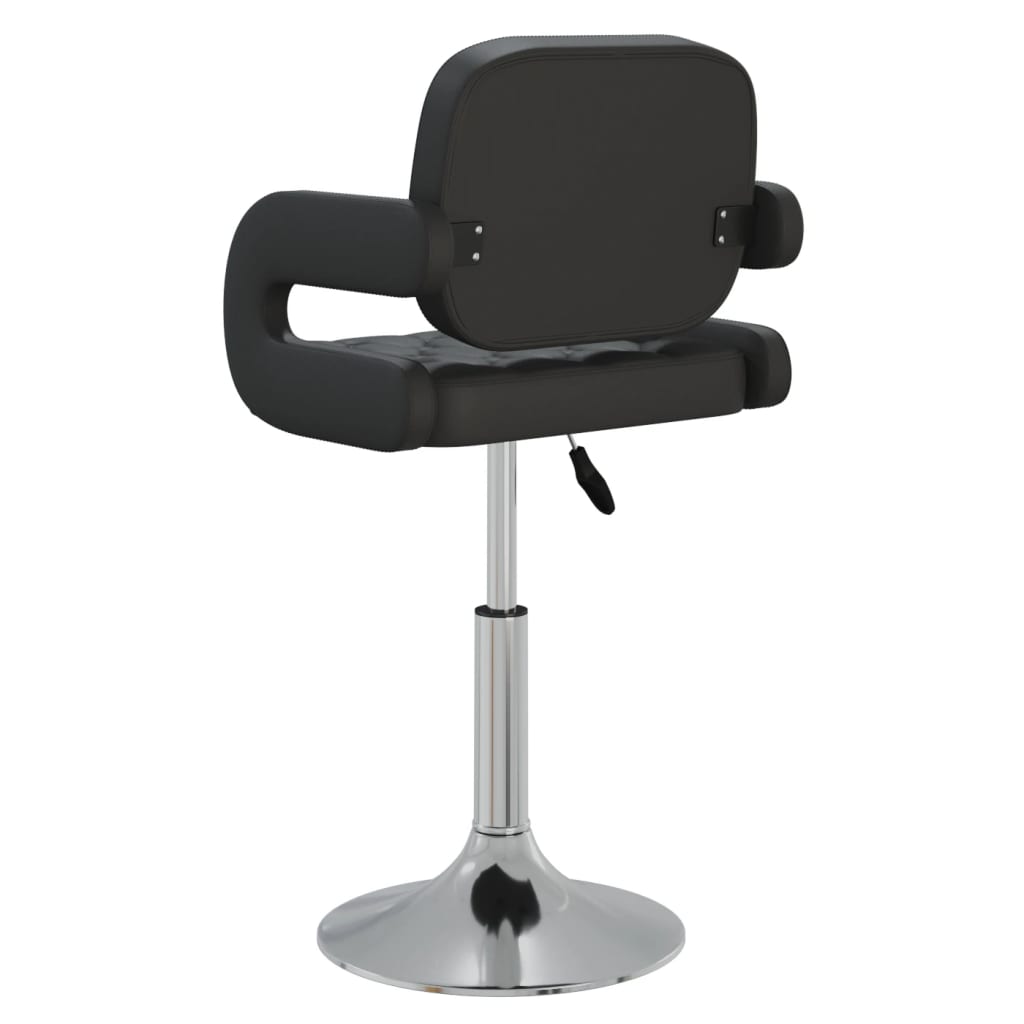 Dining Chairs, 4 pcs, Black, Faux Leather, Swivel