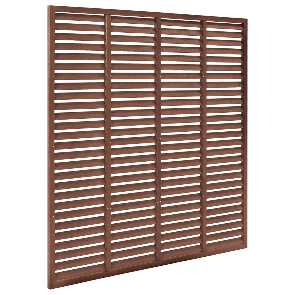 Louvered fence, brown, 180x180cm, WPC
