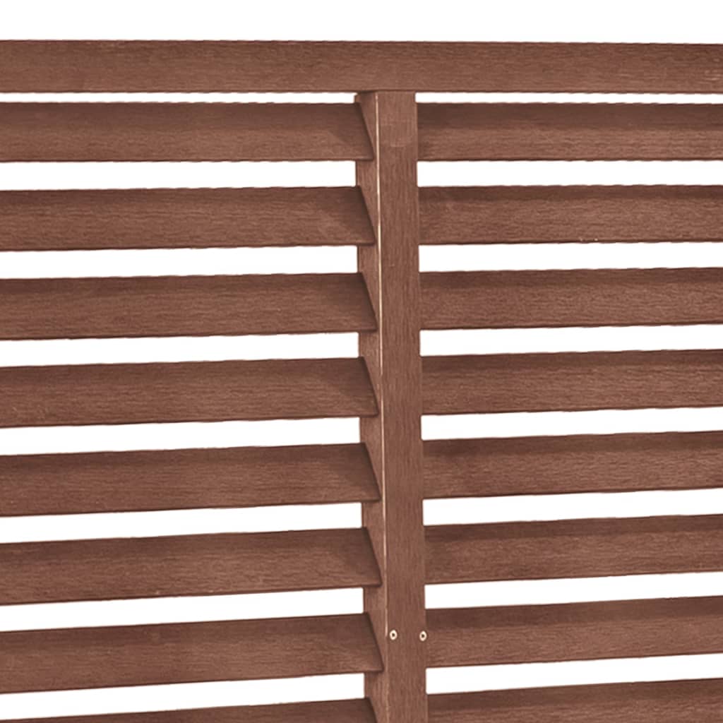 Louvered fence, brown, 180x180cm, WPC